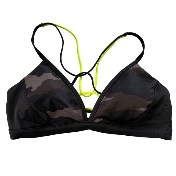 NWOT Athleta Freestyle Camo Triangle Bikini Swimsuit Top Swim Neutral - Picture 7 of 7